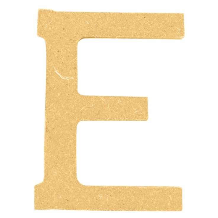 Lettre en bois MDF 5 x 1,2 cm Alphabet lettre E