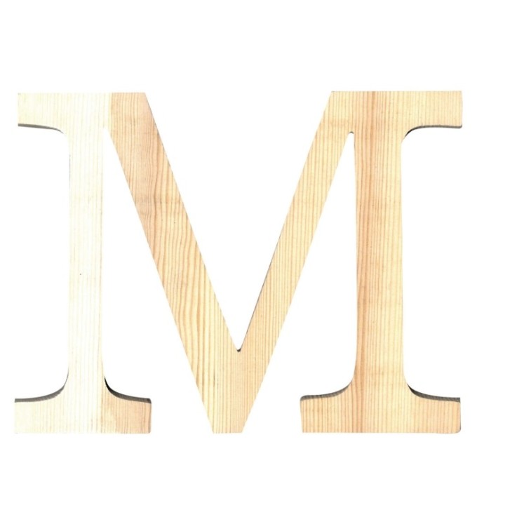 LETTRE M - 11.5 CM - BOIS