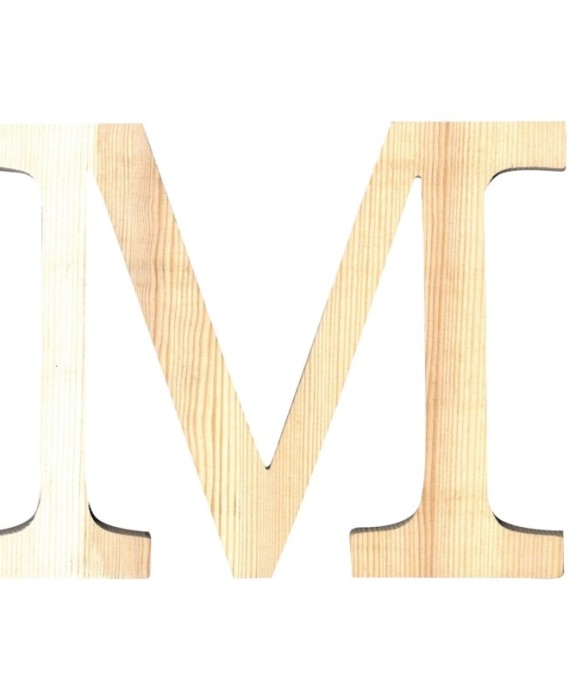 LETTRE M - 11.5 CM - BOIS