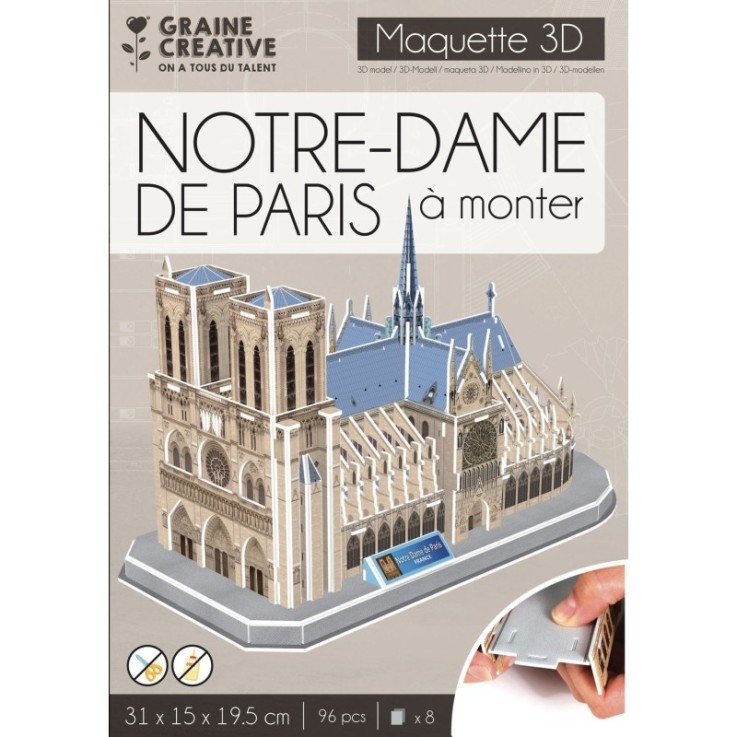 Puzzle 3D maquette Notre-Dame de Paris