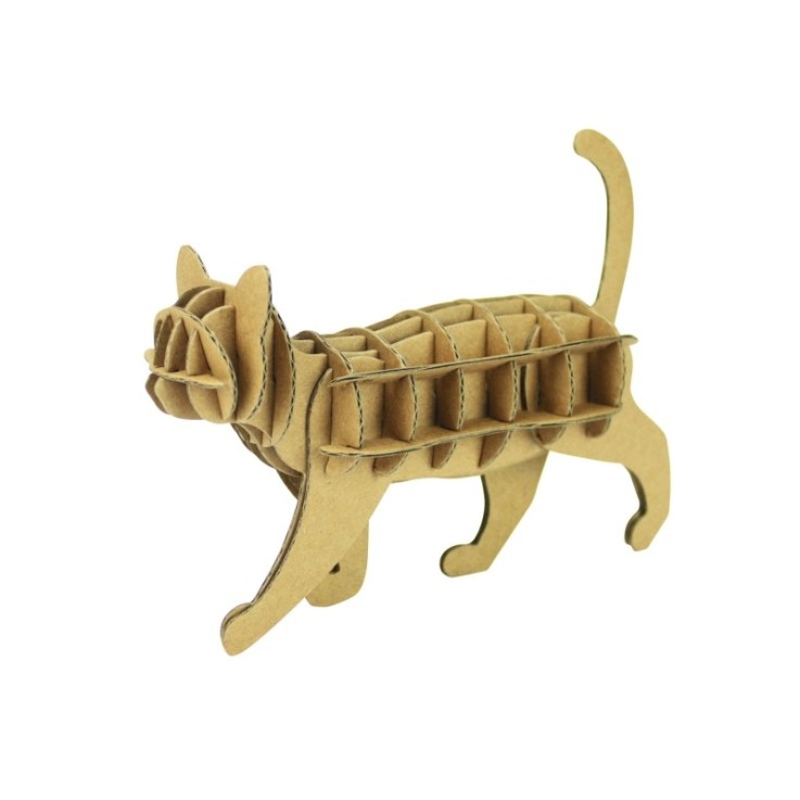 Maquette en carton Animaux Chat 17 x 10 x 5 cm