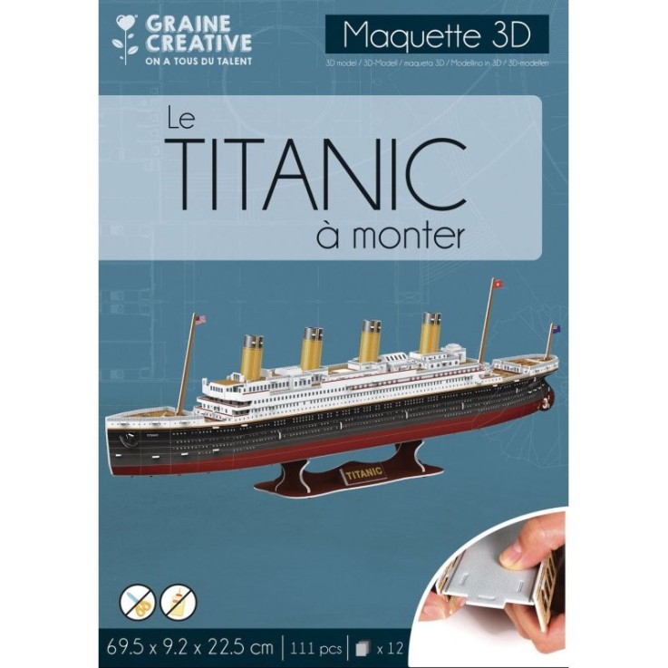 Graine Créative - Puzzle 3D maquette Titanic