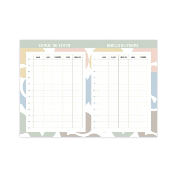 Agenda scolaire 2026-2027 - Hebdocolor 21 - Semainier Horizontal - Canopy Multicolore - 15x21cm