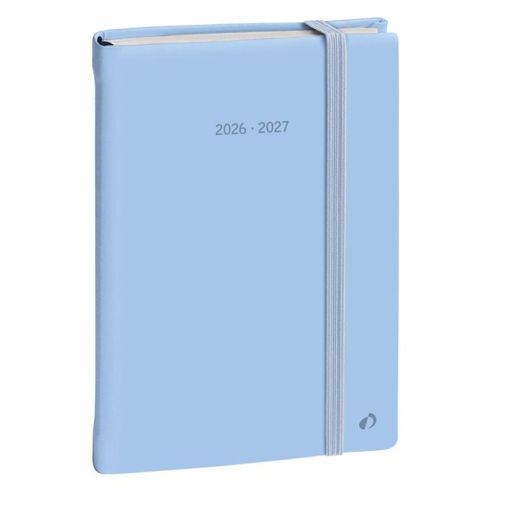Agenda 16 mois 2026-2027 - Plan Note - Semainier Notes - Pastel Bleu clair - 15x21cm
