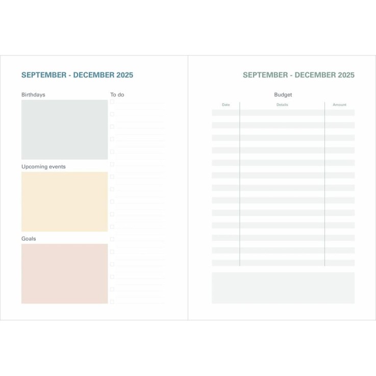 Agenda 16 mois 2026-2027 - Plan Note - Semainier Notes - Pastel Bleu clair - 15x21cm