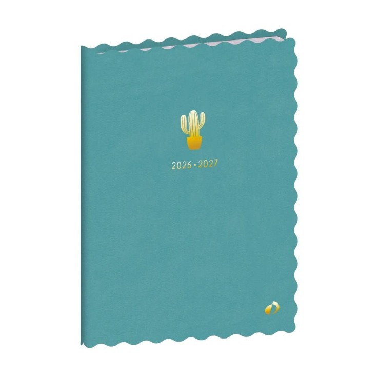 Agenda scolaire 2026-2027 - Universitaire Color - Semainier Planning - Festy Vert - 10x15cm