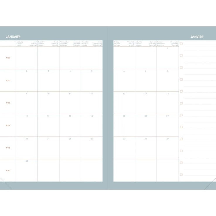 Agenda 2027 - Ministre Color - Semainier Planning - Susan Violet - 16x24cm