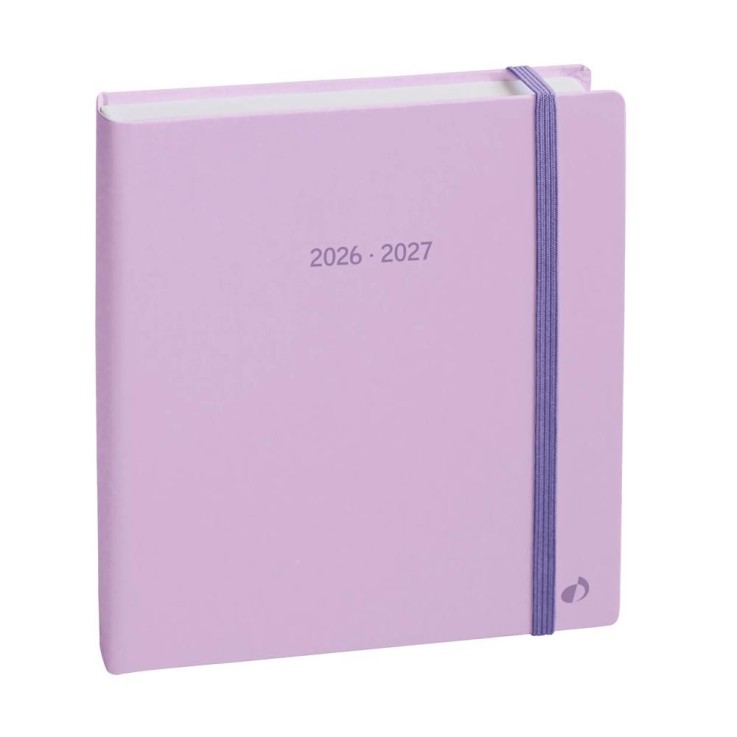 Agenda scolaire 2026-2027 - Exécutif sept Color - Semainier Planning - Pastel Violet - 16x16cm