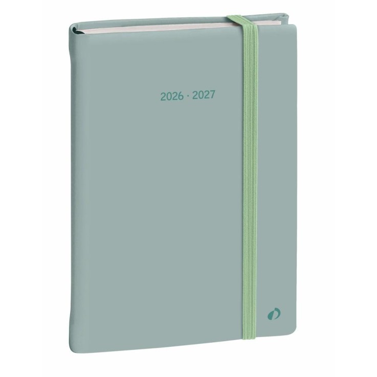 Agenda 16 mois 2026-2027 - Plan Note - Semainier Notes - Pastel Vert clair - 15x21cm