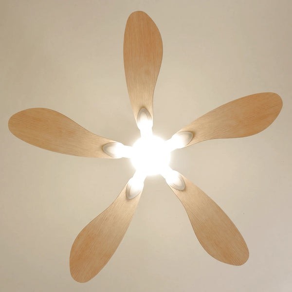 Ventilateur de plafond avec lumière Libellule teinté Chêne