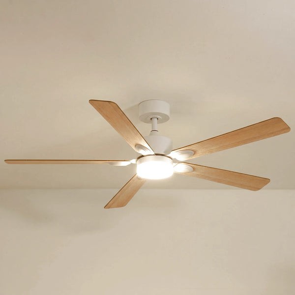Ventilateur de plafond avec lumière Mistral teinté Chêne