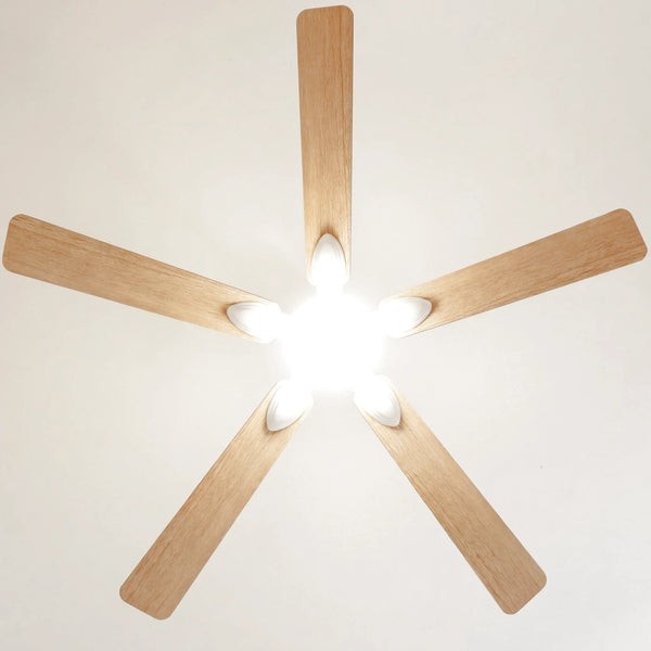 Ventilateur de plafond avec lumière Mistral teinté Chêne