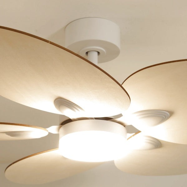 Ventilateur de plafond Dahlia en bois clair