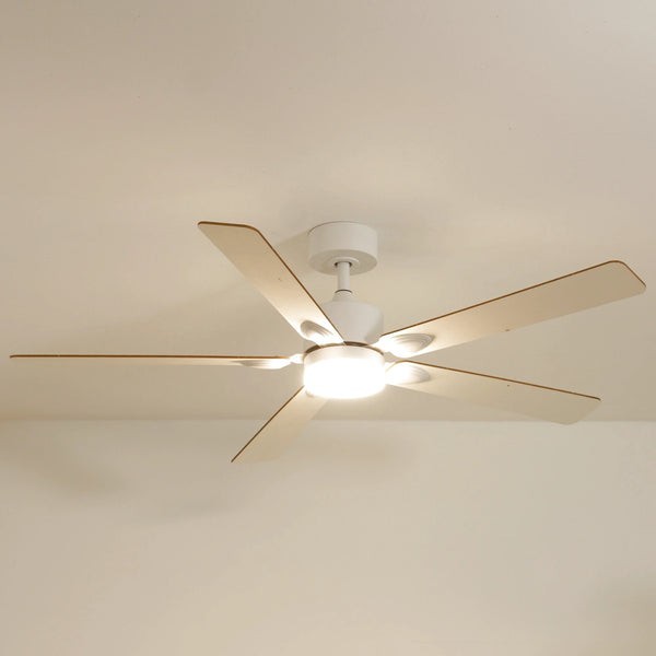 Ventilateur de plafond avec lumière Mistral en bois clair