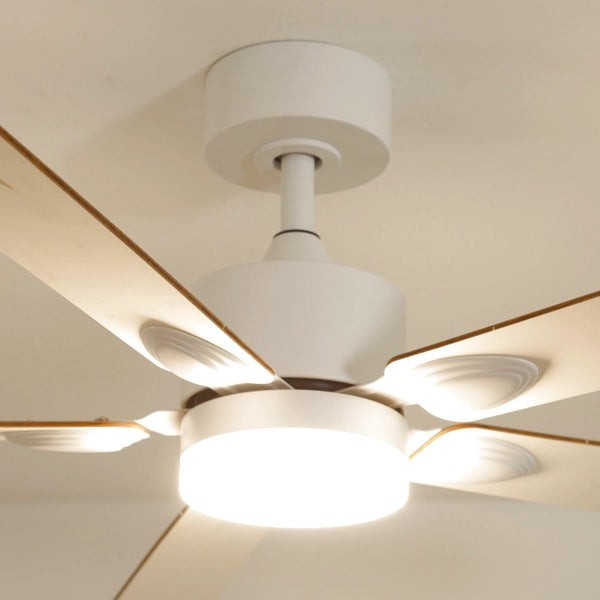 Ventilateur de plafond avec lumière Mistral en bois clair