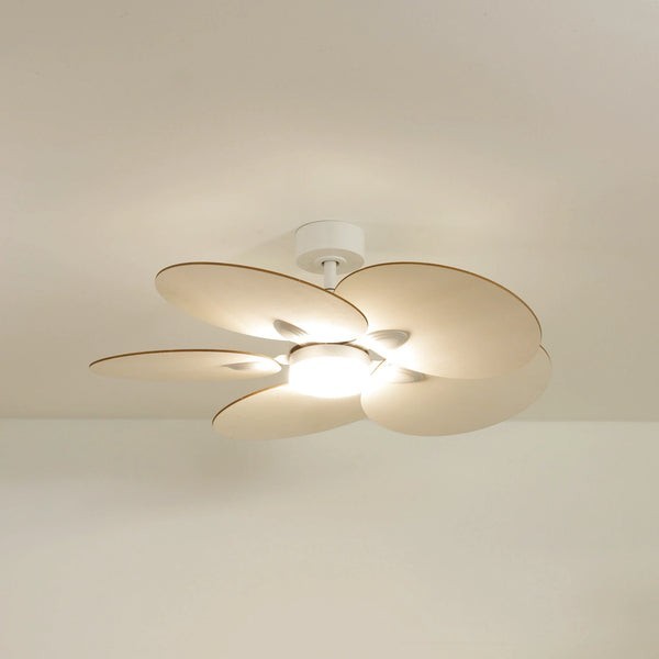 Ventilateur de plafond Lotus en bois clair