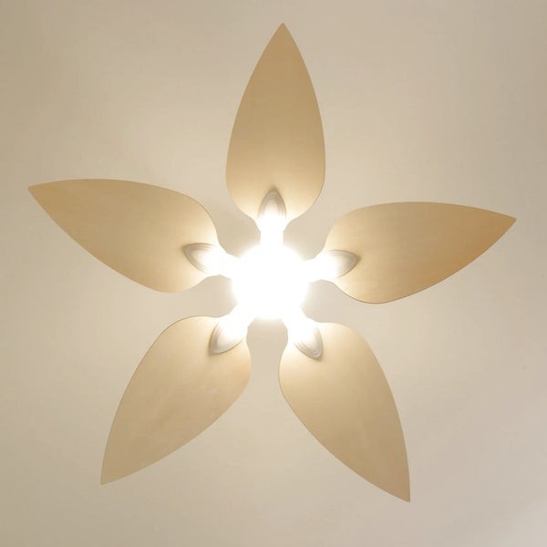 Ventilateur de plafond avec lumière Virevole en bois clair