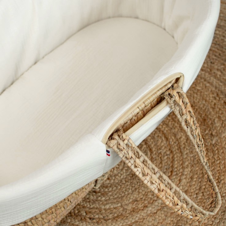 Couffin bébé avec Matelas, Habillage et Drap Housse, Jeanne
