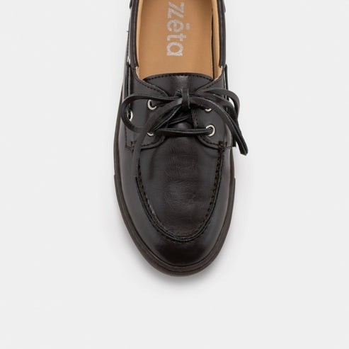 Chaussures bateau Lagos choco leather en Fibres Recyclées