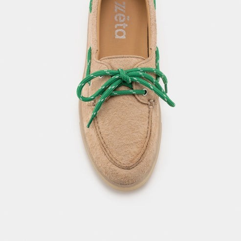 Chaussures bateau Lagos vanille en Fibres Recyclées