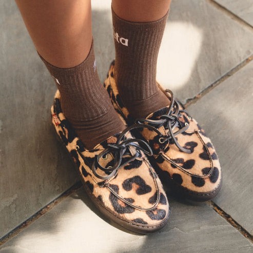 Chaussures bateau Lagos léopard en Fibres Recyclées