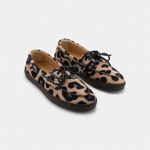 Chaussures bateau Lagos léopard en Fibres Recyclées