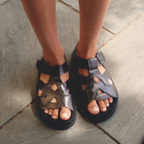 Sandales Nazea marron en Fibres Recyclées