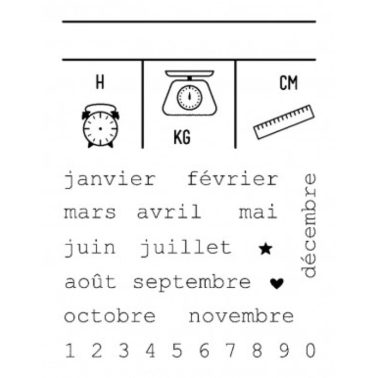 Tampons transparents naissance  - 7x9 cm