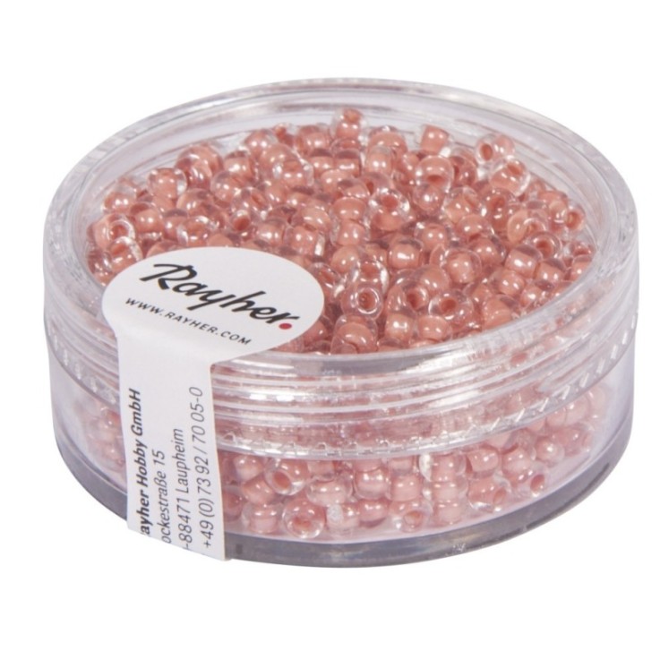 Rocailles "Arktis", lustrées, corail, 2,6 mm ø, boîte 17 g