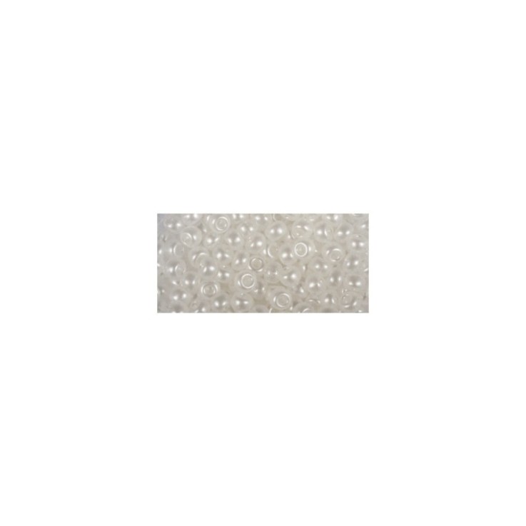 Rocailles cirées, 2,6mm, Boîte 7g, blanc