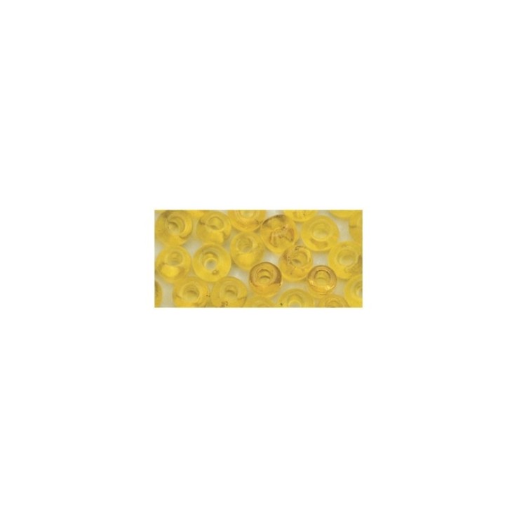 Rocailles, 2 mm ø, transparentes, jaune, boîte 17g