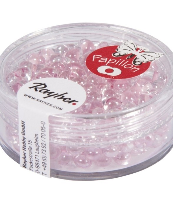 Rocailles papillon, rose...