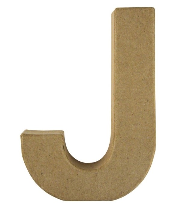 Lettre en papier-mâché J...