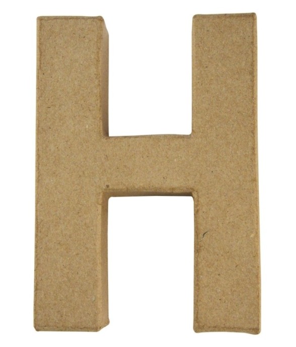 Lettre papier-mâché H FSC...