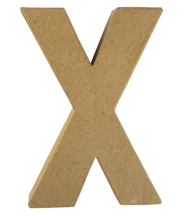 Lettre papier-mâché X FSC...