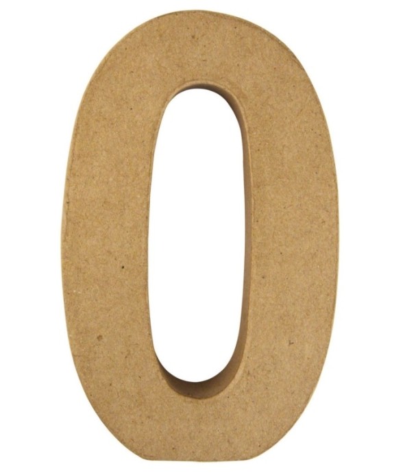 Chiffre pap. -mâché 0 FSC...