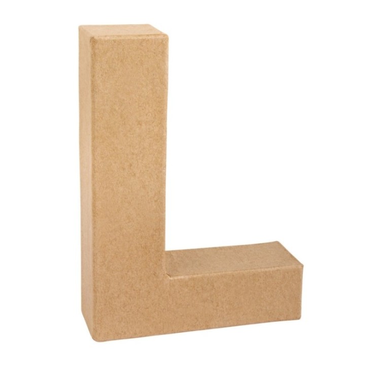 Lettre pap. -mâché L FSC Recycled 100%, 15x10,5x3cm