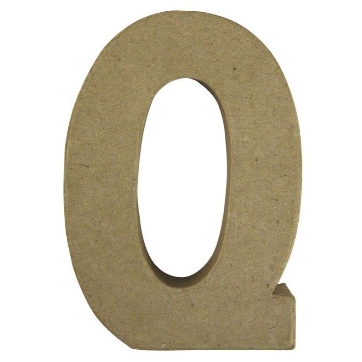 Lettre pap. -mâché Q FSC Recycled 100%, 15x10,5x3cm