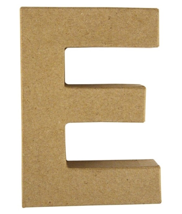 Lettre papier-mâché E FSC...