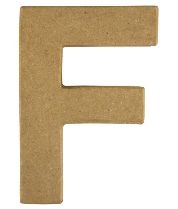 Lettre papier-mâché F FSC...