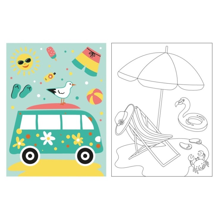 Kit peinture au numéro Départ en vacances 18 x 24 cm