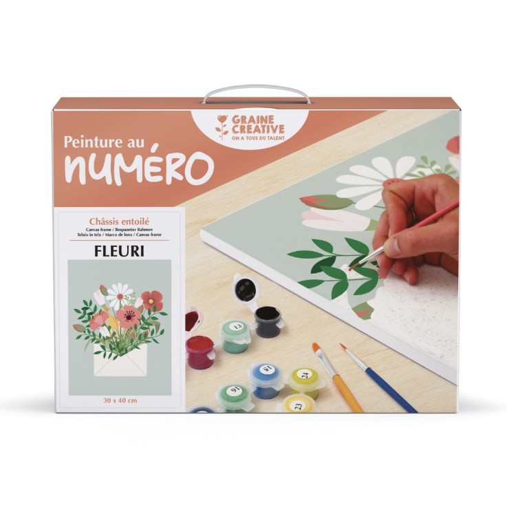 Peinture au Numéro 30x40cm Fleuri