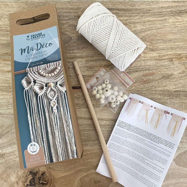 KIT MACRAME COQUILLAGE ECRU