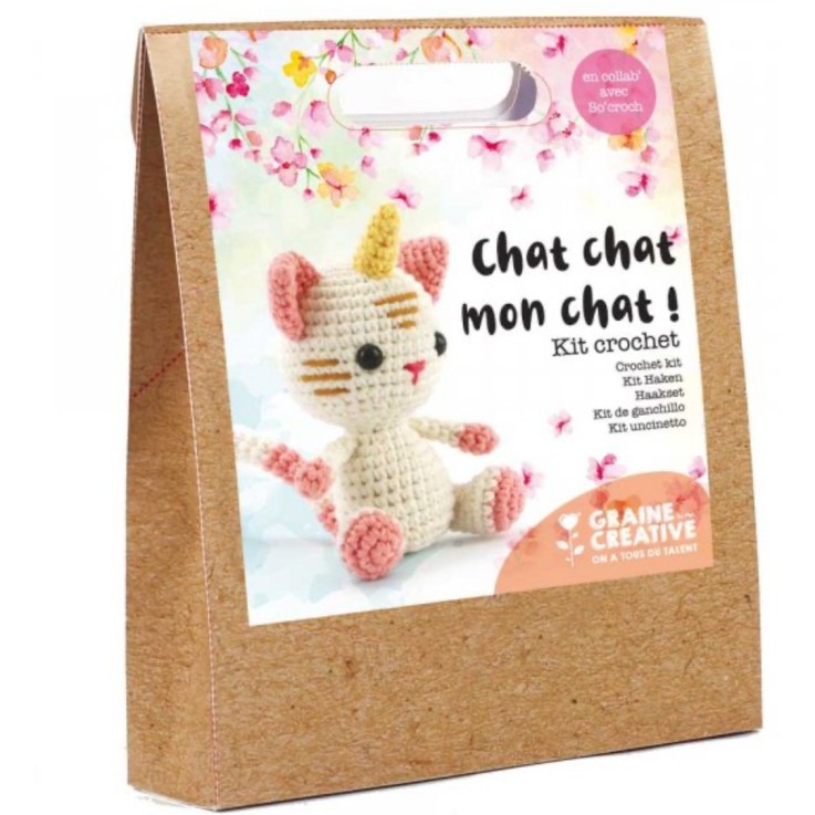 Kit Amigurumi crochet Chat-licorne