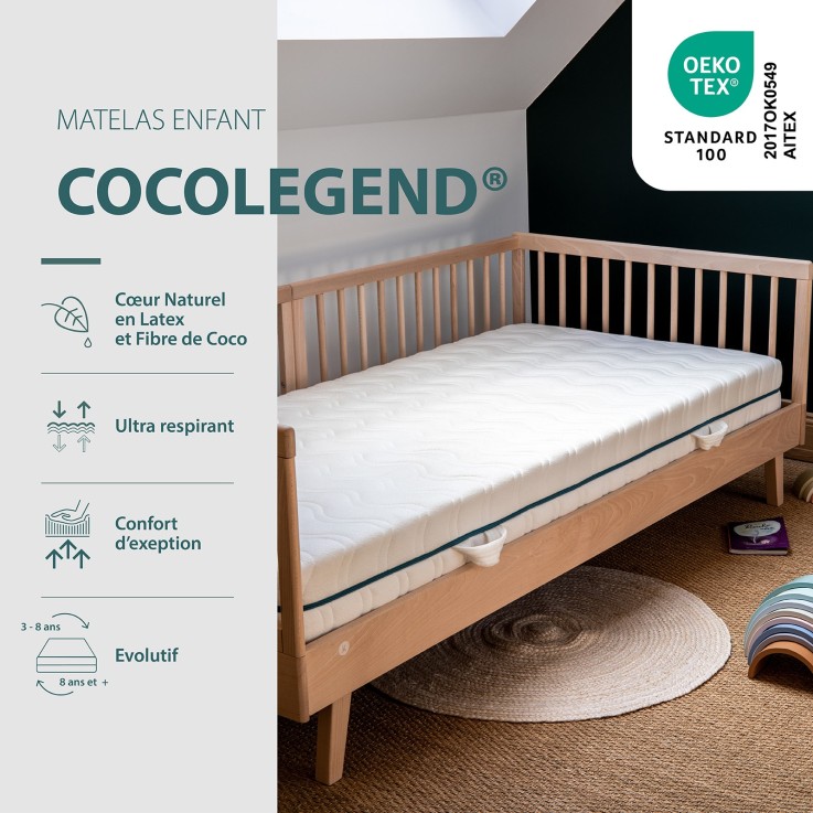 Matelas enfant COCOLEGEND - Épaisseur 17 cm