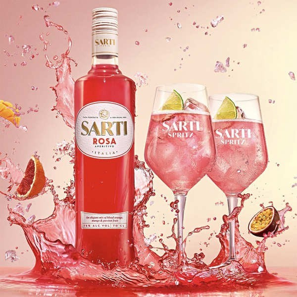 Sarti Rosa Aperitivo - Apéritif fruité Italien 14% - Bouteille de 70cl