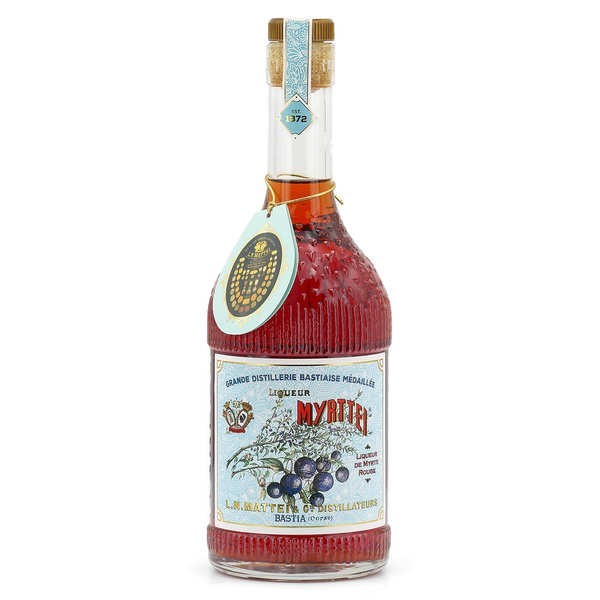 Myrttei Rouge - Liqueur de myrte rouge 30° - Bouteille de 50cl