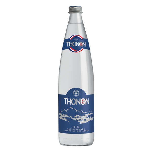 Thonon eau minérale naturelle plate de Haute Savoie - Bouteille de 75cl - 6 bouteilles de 75cl