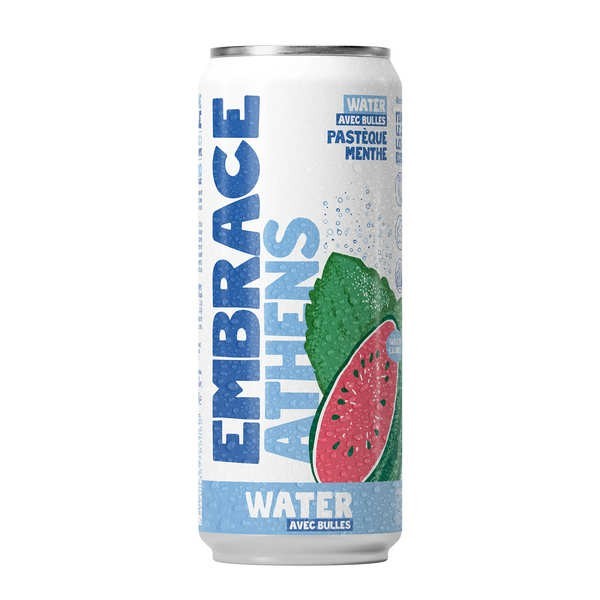 Eau pétillante et zestes de fruits saveur Pastèque Menthe - Canette de 33cl