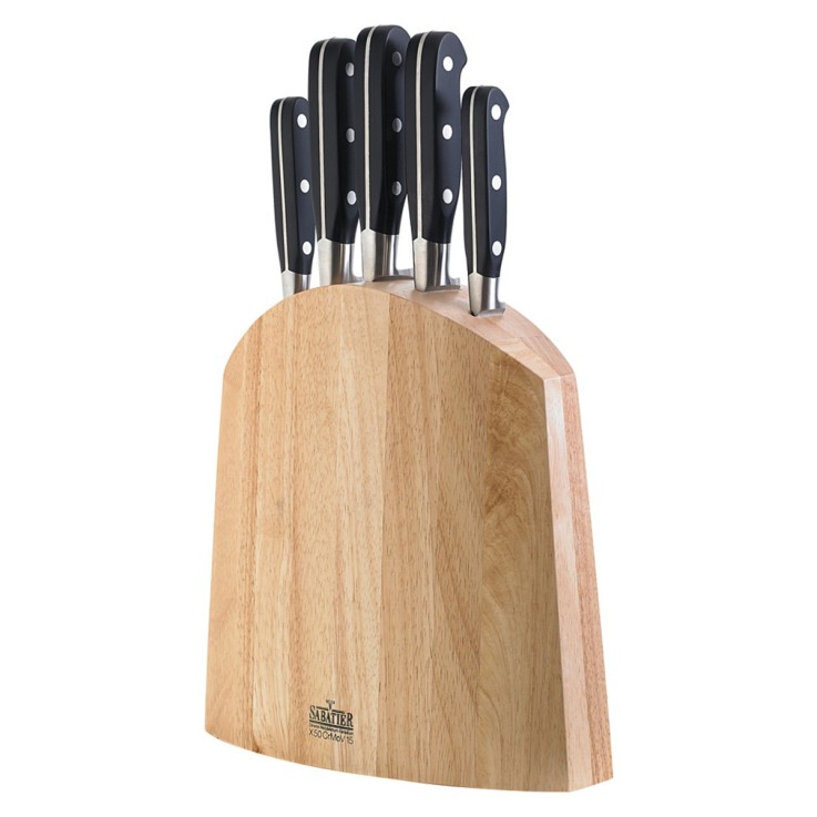 Bloc 5 couteaux de cuisine V Sabatier en inox